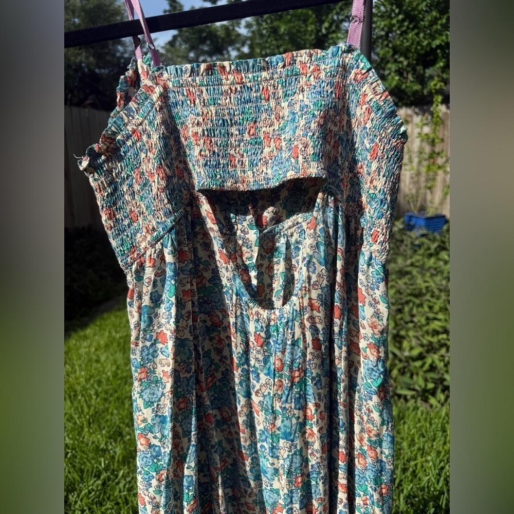 ▶️ Free People ◀️ Molly Jo Midi Dress in Blossom Combo - Picture 14 of 16